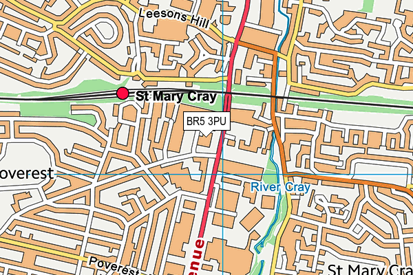 BR5 3PU map - OS VectorMap District (Ordnance Survey) BR5 3PU map - OS VectorMap District (Ordnance Survey)