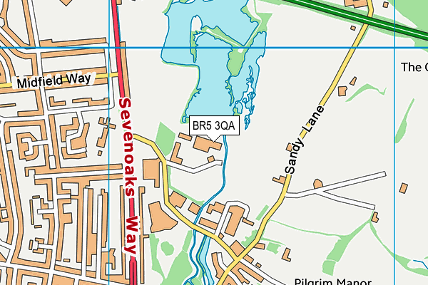 BR5 3QA map - OS VectorMap District (Ordnance Survey) BR5 3QA map - OS VectorMap District (Ordnance Survey)