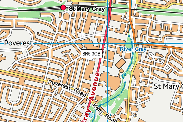 BR5 3QB map - OS VectorMap District (Ordnance Survey) BR5 3QB map - OS VectorMap District (Ordnance Survey)