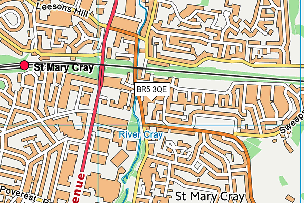 BR5 3QE map - OS VectorMap District (Ordnance Survey) BR5 3QE map - OS VectorMap District (Ordnance Survey)