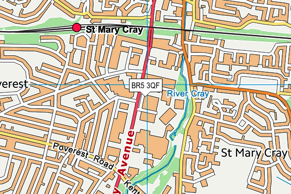 BR5 3QF map - OS VectorMap District (Ordnance Survey) BR5 3QF map - OS VectorMap District (Ordnance Survey)