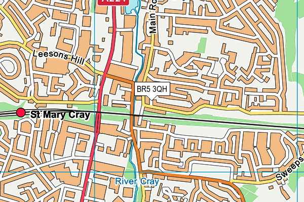 BR5 3QH map - OS VectorMap District (Ordnance Survey) BR5 3QH map - OS VectorMap District (Ordnance Survey)
