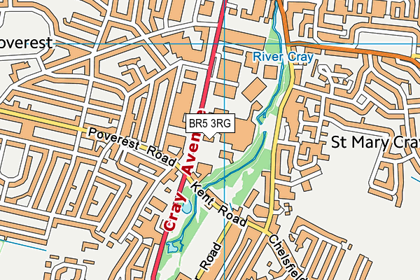 BR5 3RG map - OS VectorMap District (Ordnance Survey) BR5 3RG map - OS VectorMap District (Ordnance Survey)