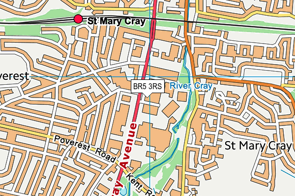 BR5 3RS map - OS VectorMap District (Ordnance Survey)