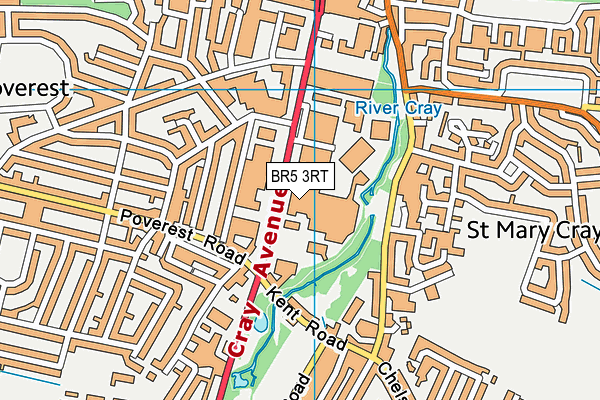 BR5 3RT map - OS VectorMap District (Ordnance Survey) BR5 3RT map - OS VectorMap District (Ordnance Survey)