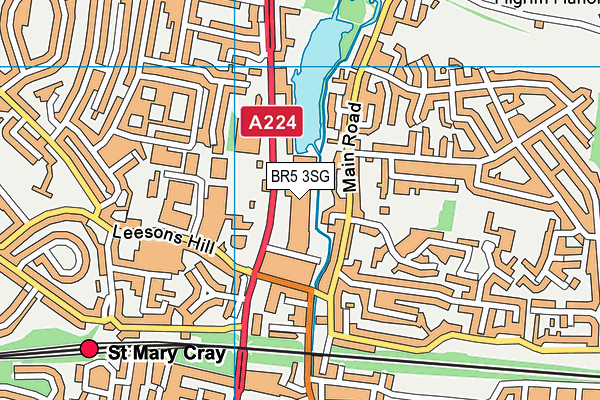 BR5 3SG map - OS VectorMap District (Ordnance Survey) BR5 3SG map - OS VectorMap District (Ordnance Survey)
