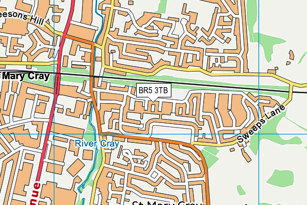 BR5 3TB map - OS VectorMap District (Ordnance Survey) BR5 3TB map - OS VectorMap District (Ordnance Survey)