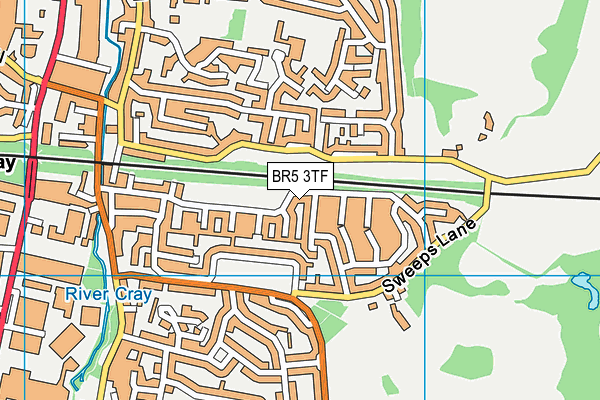BR5 3TF map - OS VectorMap District (Ordnance Survey) BR5 3TF map - OS VectorMap District (Ordnance Survey)