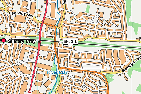 BR5 3TL map - OS VectorMap District (Ordnance Survey) BR5 3TL map - OS VectorMap District (Ordnance Survey)