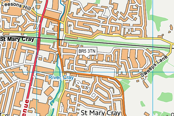 BR5 3TN map - OS VectorMap District (Ordnance Survey) BR5 3TN map - OS VectorMap District (Ordnance Survey)