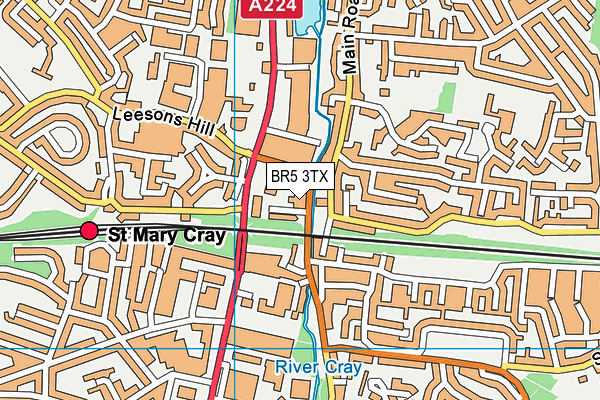 BR5 3TX map - OS VectorMap District (Ordnance Survey) BR5 3TX map - OS VectorMap District (Ordnance Survey)