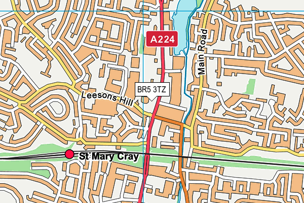 BR5 3TZ map - OS VectorMap District (Ordnance Survey) BR5 3TZ map - OS VectorMap District (Ordnance Survey)