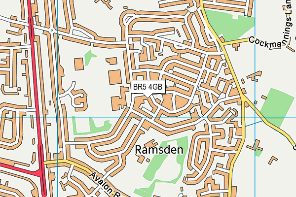 BR5 4GB map - OS VectorMap District (Ordnance Survey) BR5 4GB map - OS VectorMap District (Ordnance Survey)