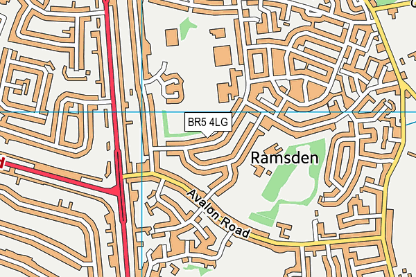 BR5 4LG map - OS VectorMap District (Ordnance Survey) BR5 4LG map - OS VectorMap District (Ordnance Survey)