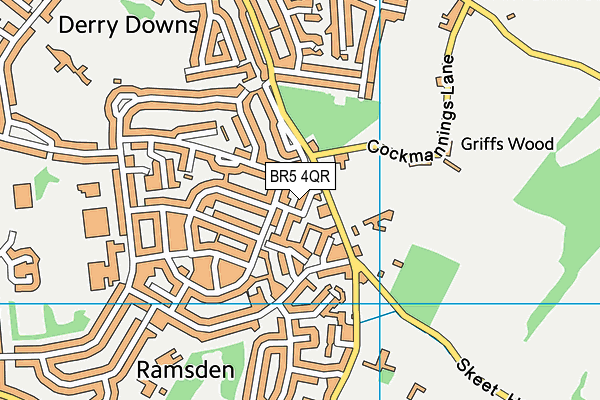 BR5 4QR map - OS VectorMap District (Ordnance Survey) BR5 4QR map - OS VectorMap District (Ordnance Survey)