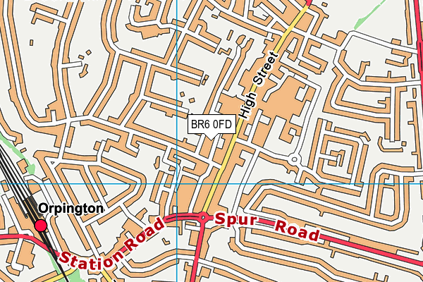 BR6 0FD map - OS VectorMap District (Ordnance Survey) BR6 0FD map - OS VectorMap District (Ordnance Survey)