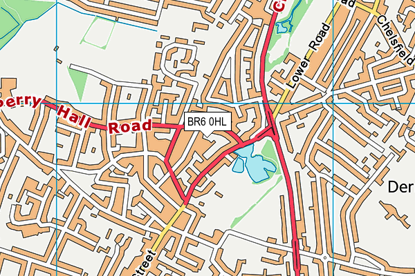 BR6 0HL map - OS VectorMap District (Ordnance Survey)