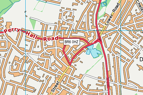 BR6 0HZ map - OS VectorMap District (Ordnance Survey)