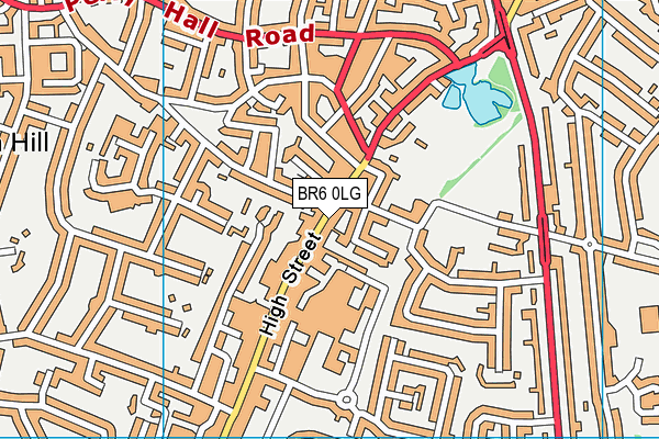 BR6 0LG map - OS VectorMap District (Ordnance Survey) BR6 0LG map - OS VectorMap District (Ordnance Survey)