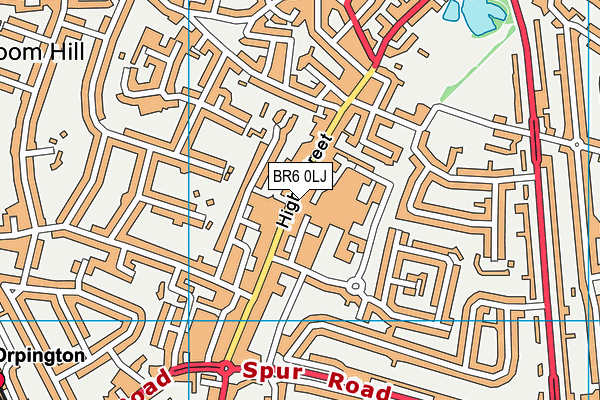 BR6 0LJ map - OS VectorMap District (Ordnance Survey) BR6 0LJ map - OS VectorMap District (Ordnance Survey)