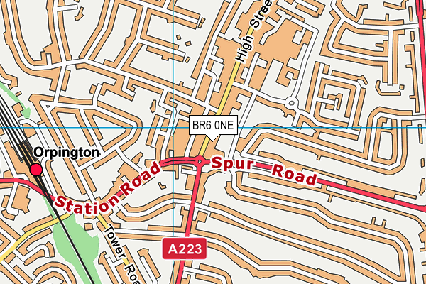 BR6 0NE map - OS VectorMap District (Ordnance Survey)