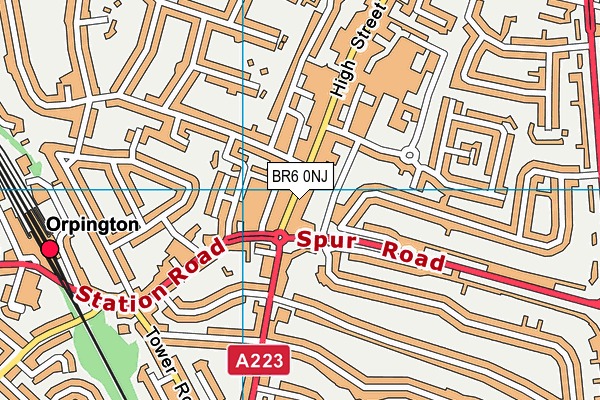 BR6 0NJ map - OS VectorMap District (Ordnance Survey)