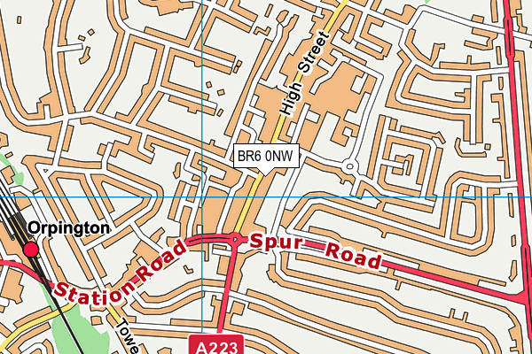 BR6 0NW map - OS VectorMap District (Ordnance Survey) BR6 0NW map - OS VectorMap District (Ordnance Survey)