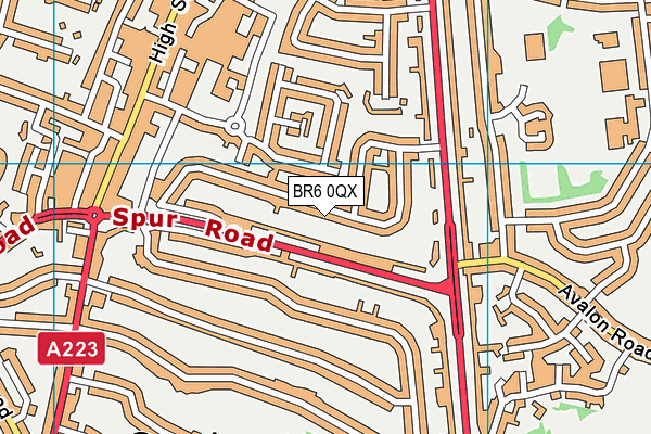 BR6 0QX map - OS VectorMap District (Ordnance Survey)