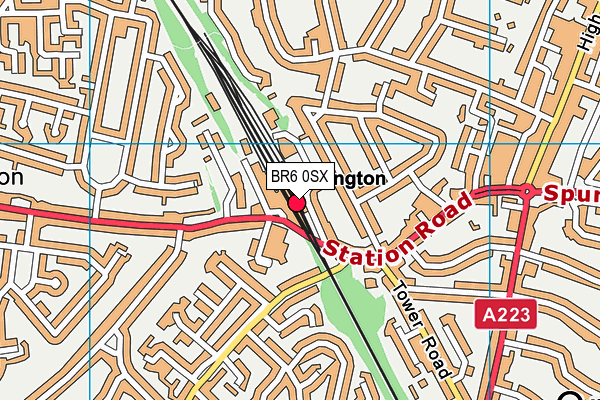 BR6 0SX map - OS VectorMap District (Ordnance Survey) BR6 0SX map - OS VectorMap District (Ordnance Survey)