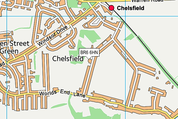 BR6 6HN map - OS VectorMap District (Ordnance Survey)