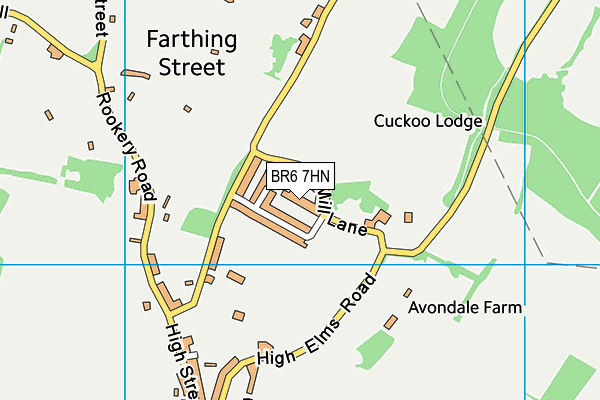 BR6 7HN map - OS VectorMap District (Ordnance Survey)