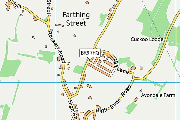 BR6 7HQ map - OS VectorMap District (Ordnance Survey) BR6 7HQ map - OS VectorMap District (Ordnance Survey)