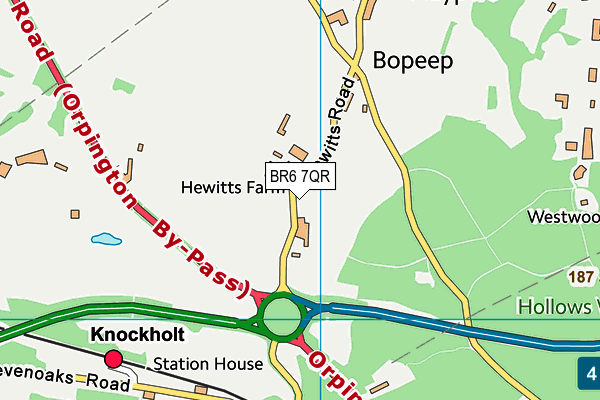 BR6 7QR map - OS VectorMap District (Ordnance Survey) BR6 7QR map - OS VectorMap District (Ordnance Survey)