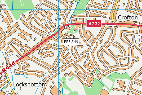 BR6 8HN map - OS VectorMap District (Ordnance Survey)