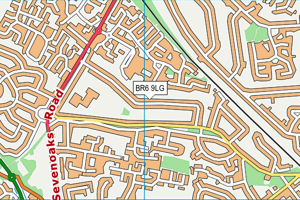 BR6 9LG map - OS VectorMap District (Ordnance Survey) BR6 9LG map - OS VectorMap District (Ordnance Survey)