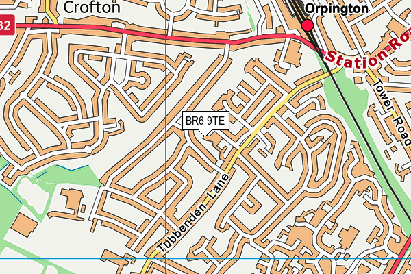 BR6 9TE map - OS VectorMap District (Ordnance Survey) BR6 9TE map - OS VectorMap District (Ordnance Survey)