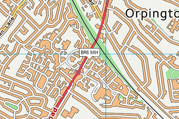 BR6 9XH map - OS VectorMap District (Ordnance Survey) BR6 9XH map - OS VectorMap District (Ordnance Survey)