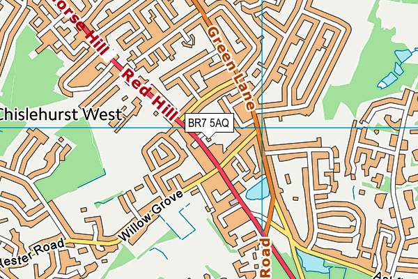 BR7 5AQ map - OS VectorMap District (Ordnance Survey)