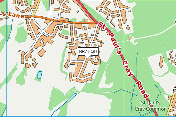 BR7 5QD map - OS VectorMap District (Ordnance Survey) BR7 5QD map - OS VectorMap District (Ordnance Survey)