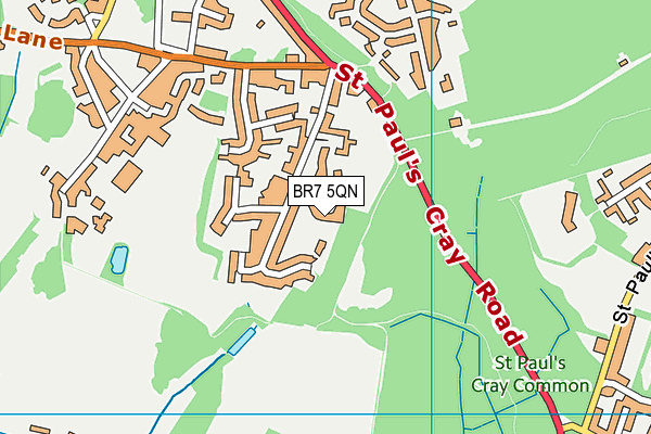 BR7 5QN map - OS VectorMap District (Ordnance Survey) BR7 5QN map - OS VectorMap District (Ordnance Survey)
