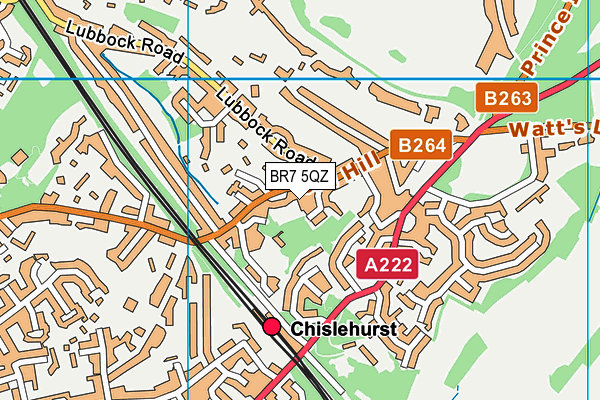 BR7 5QZ map - OS VectorMap District (Ordnance Survey)