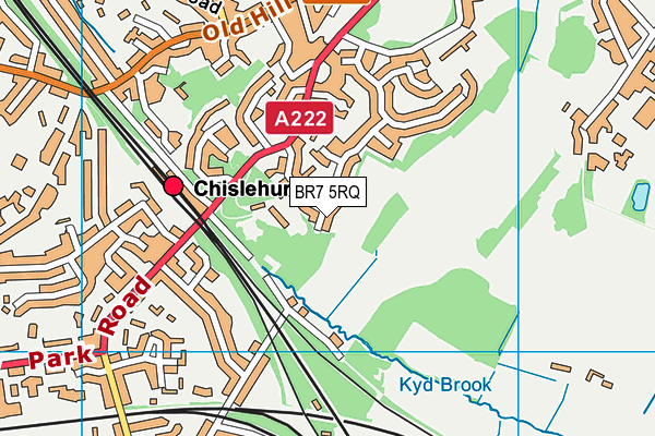 BR7 5RQ map - OS VectorMap District (Ordnance Survey)
