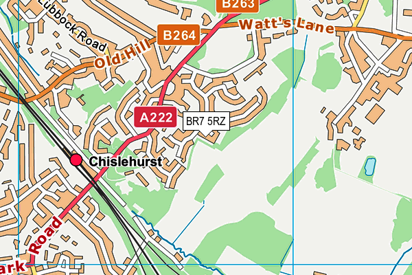 BR7 5RZ map - OS VectorMap District (Ordnance Survey) BR7 5RZ map - OS VectorMap District (Ordnance Survey)