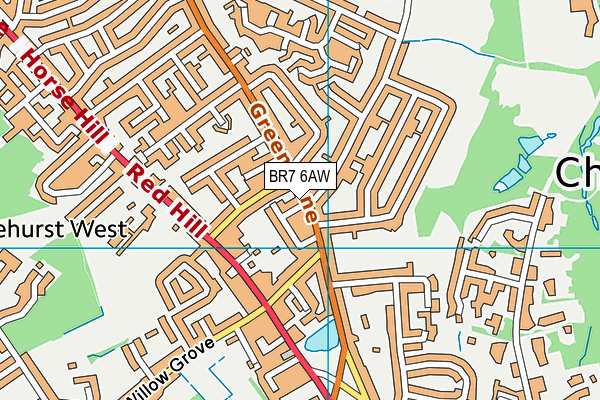BR7 6AW map - OS VectorMap District (Ordnance Survey) BR7 6AW map - OS VectorMap District (Ordnance Survey)