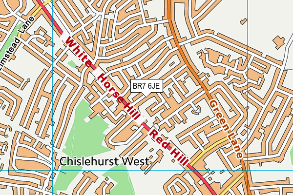 BR7 6JE map - OS VectorMap District (Ordnance Survey) BR7 6JE map - OS VectorMap District (Ordnance Survey)
