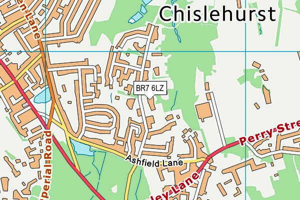 BR7 6LZ map - OS VectorMap District (Ordnance Survey)
