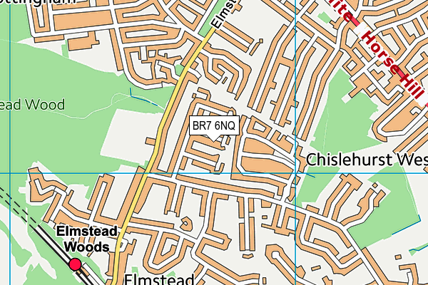 BR7 6NQ map - OS VectorMap District (Ordnance Survey)