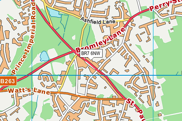 BR7 6NW map - OS VectorMap District (Ordnance Survey) BR7 6NW map - OS VectorMap District (Ordnance Survey)