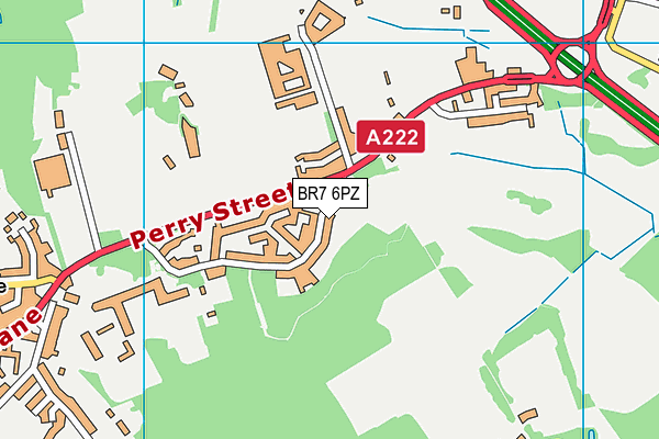 BR7 6PZ map - OS VectorMap District (Ordnance Survey)