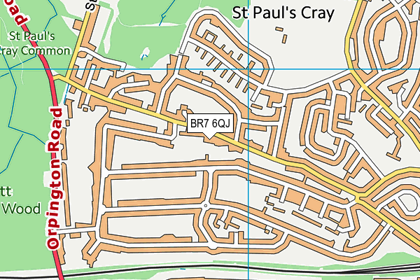 BR7 6QJ map - OS VectorMap District (Ordnance Survey) BR7 6QJ map - OS VectorMap District (Ordnance Survey)